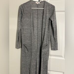 Lularoe light gray Sarah cardigan/duster. Nwot